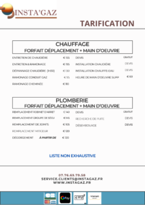 tarifs dépannage chaudière gaz entretien chaudière gaz fuite